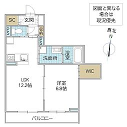プルミエール 2階1LDKの間取り