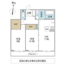 プルミエール 2階2LDKの間取り