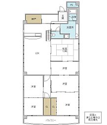 グレースタワー城南 10階4SLDKの間取り