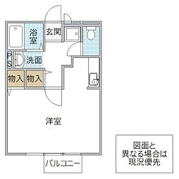 コーポカメリア ワンルームの間取図画像