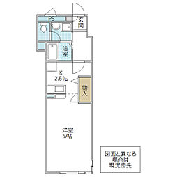 グラン・ドミール 1Kの間取図画像