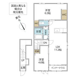 ベル　ヴィル 2階2LDKの間取り