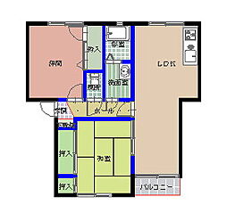 ドルフケルンB 2LDKの間取図画像