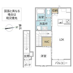 レーガベーネ市毛 II B棟 203号室 2階1LDKの間取り