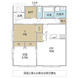 デュオスいそはま 1階1SLDKの間取り