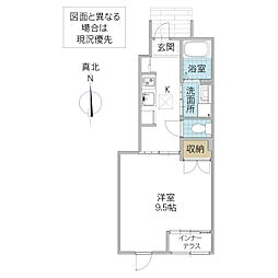 Front Is land I (フロントアイランド I) 1階1Kの間取り