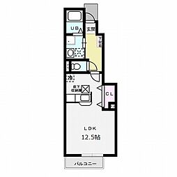 メゾンSMILE2 ワンルームの間取図画像