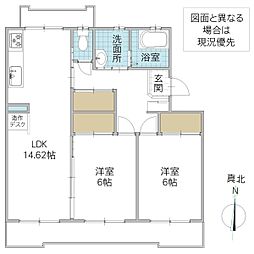 パークテラス長堀5号館 2LDKの間取図画像