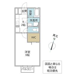 アネックスMITO2 1Kの間取図画像
