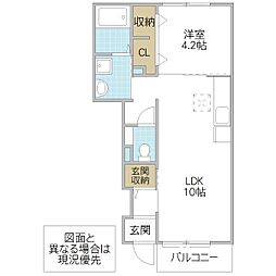 メゾン・ドリカム7 1LDKの間取図画像