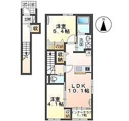 メゾンド・ソレイユ 2LDKの間取図画像
