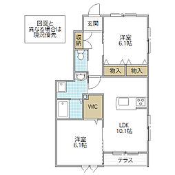 EluaMalieMaison 2LDKの間取図画像