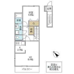 エバー・SATO 1LDKの間取図画像