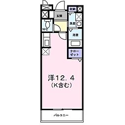 ルートサイドヴィラ ワンルームの間取図画像