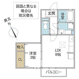 ヴィクトワール 1LDKの間取図画像