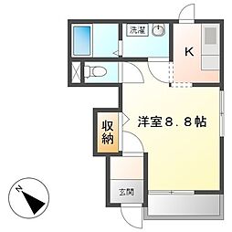 ヴィレッジコンフォート 1Kの間取図画像