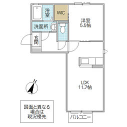 T'sガーデン 1LDKの間取図画像
