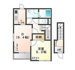 アリエッタコートA 1DKの間取図画像