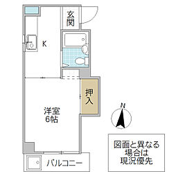 MK3 1Kの間取図画像