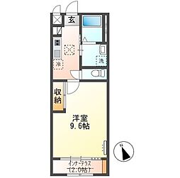 KY CUBE(ケーワイキューブ) 1Kの間取図画像