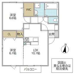 グランマーレL 2LDKの間取図画像