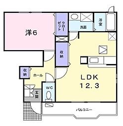 ラッフィナート・パラッツオ 1LDKの間取図画像