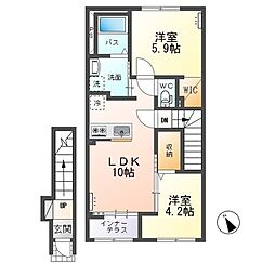 桜花 2LDKの間取図画像