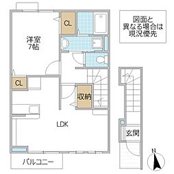サンライトレジデンス水戸 1LDKの間取図画像