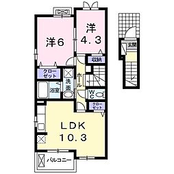 カリーノG 2LDKの間取図画像