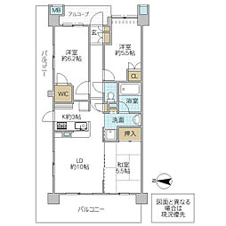 サンクレイドル勝田駅前ウィンフォート 3LDKの間取図画像