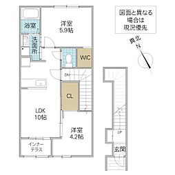 Santie terrain(サンティエ テラン) 2LDKの間取図画像