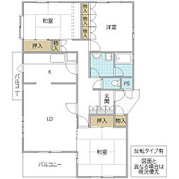 グランテラス水戸A棟 3LDKの間取図画像