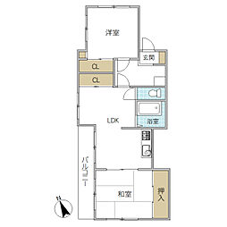 南町ビルマンション 2LDKの間取図画像