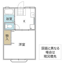 IVYハイム 1Kの間取図画像