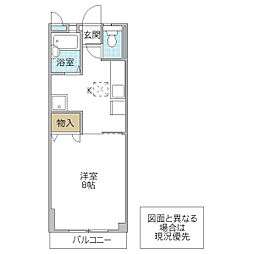 飯村不動産第一ビル 1DKの間取図画像