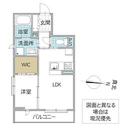 グラム天王町 1LDKの間取図画像
