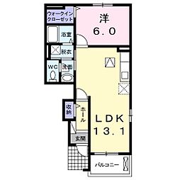 プラナスA 1LDKの間取図画像