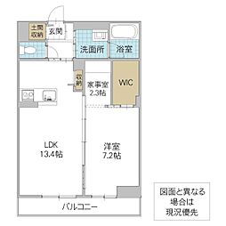 モンリー 1LDKの間取図画像