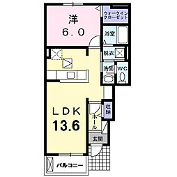 グランドパレス高樹6 1LDKの間取図画像