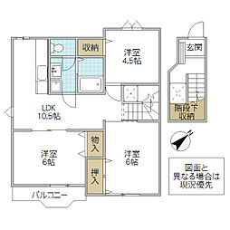カルムメゾン姫子B 3LDKの間取図画像