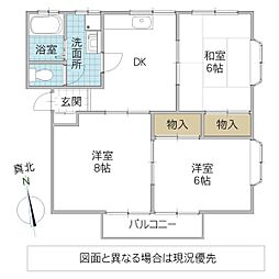 フラットガーデン1989 3DKの間取図画像