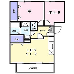 トップコート 2LDKの間取図画像