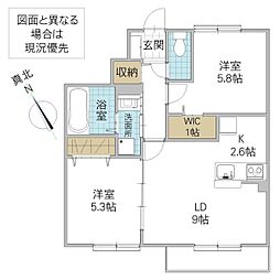BE-9・A 2LDKの間取図画像