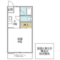 エルカーボISOB 1Kの間取図画像