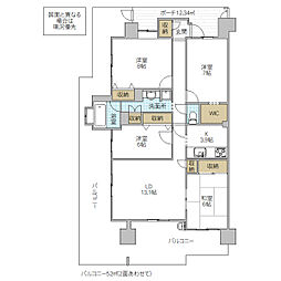 シーズガーデン水戸パークフロント 4LDKの間取図画像