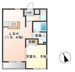 La・FonteB 1LDKの間取図画像