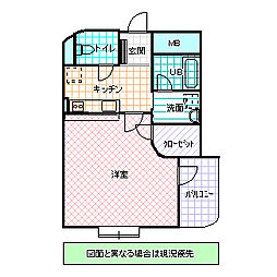 ルミナスフィオーレ 1Kの間取図画像
