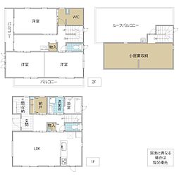 笠間市仁古田 2SLDKの間取り