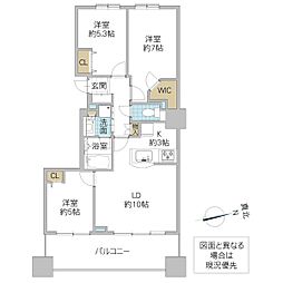センチュリー水戸サウスゲートタワー 3LDKの間取図画像