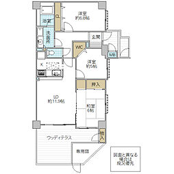 サーパス元吉田第2 106号室 3LDKの間取り